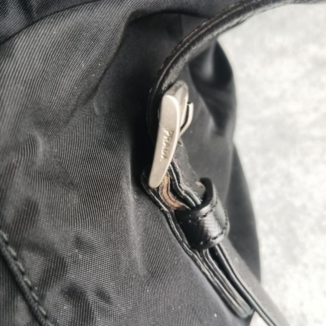 PRADA リュック バックパック 三角プレート 巾着型 テスートナイロン 黒