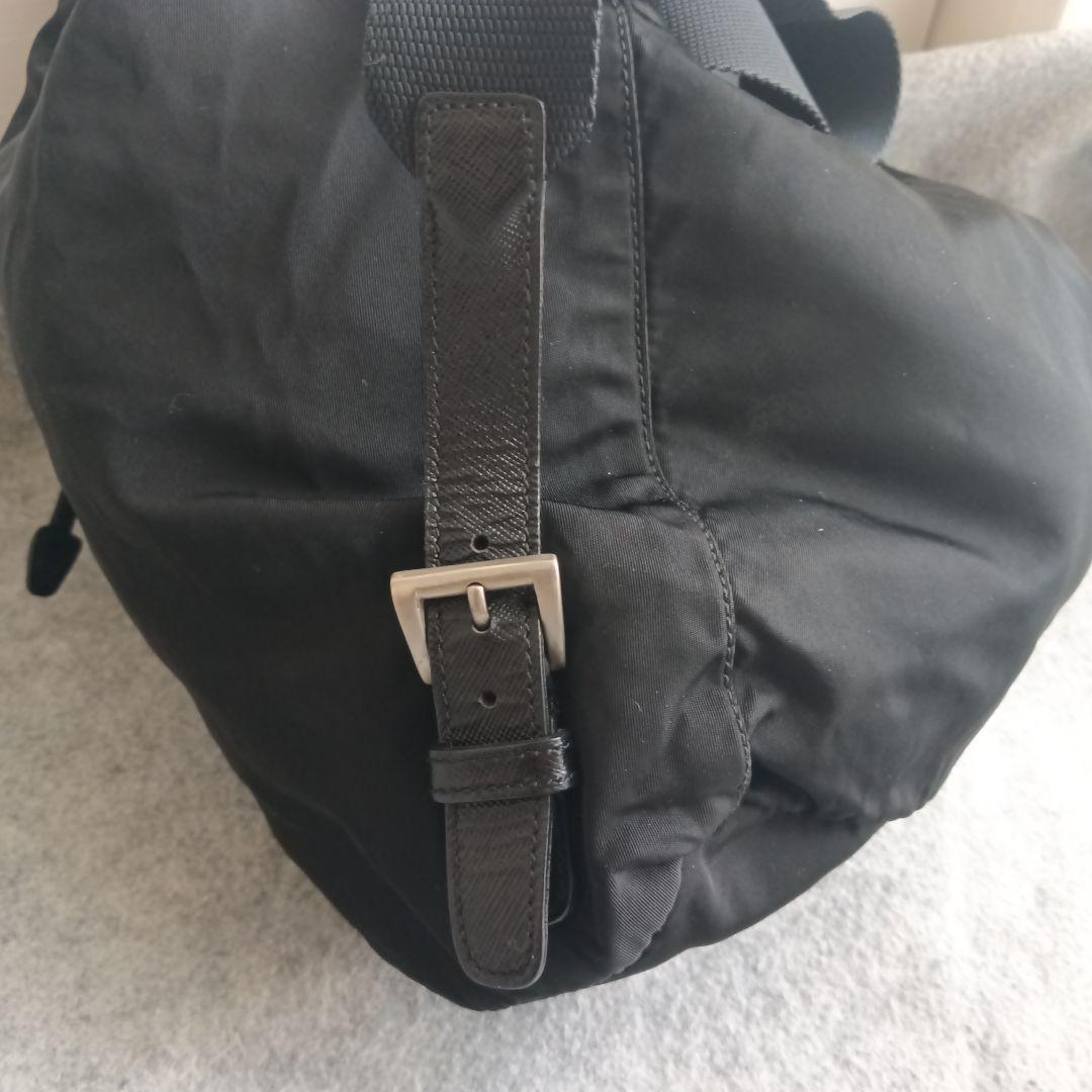 PRADA リュック バックパック 三角プレート 巾着型 テスートナイロン 黒