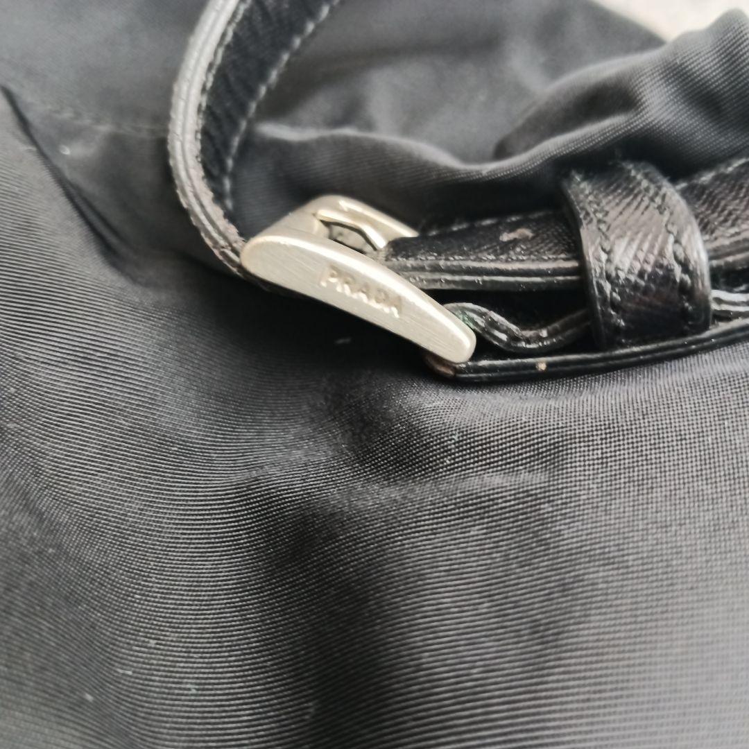 PRADA リュック バックパック 三角プレート 巾着型 テスートナイロン 黒