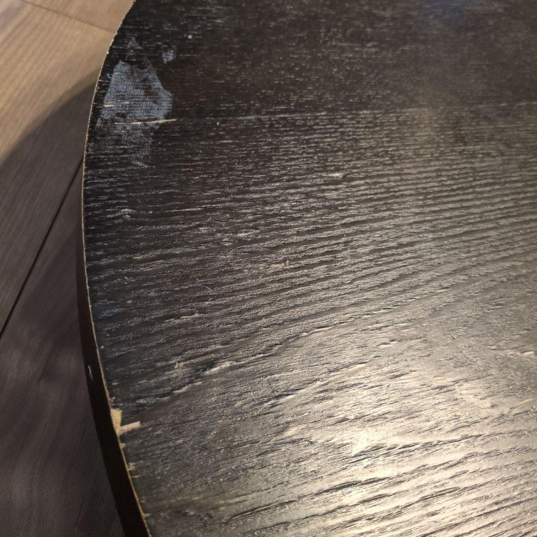 黒い円形こたつ 電源コード付き