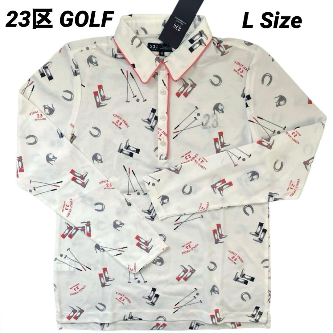 【未着用】23区 GOLF レディース 長袖ポロシャツ サイズIII タグ付き セール】 【WOMEN】チェック長袖ポロシャツ （ポロシャツ）｜23区GOLF