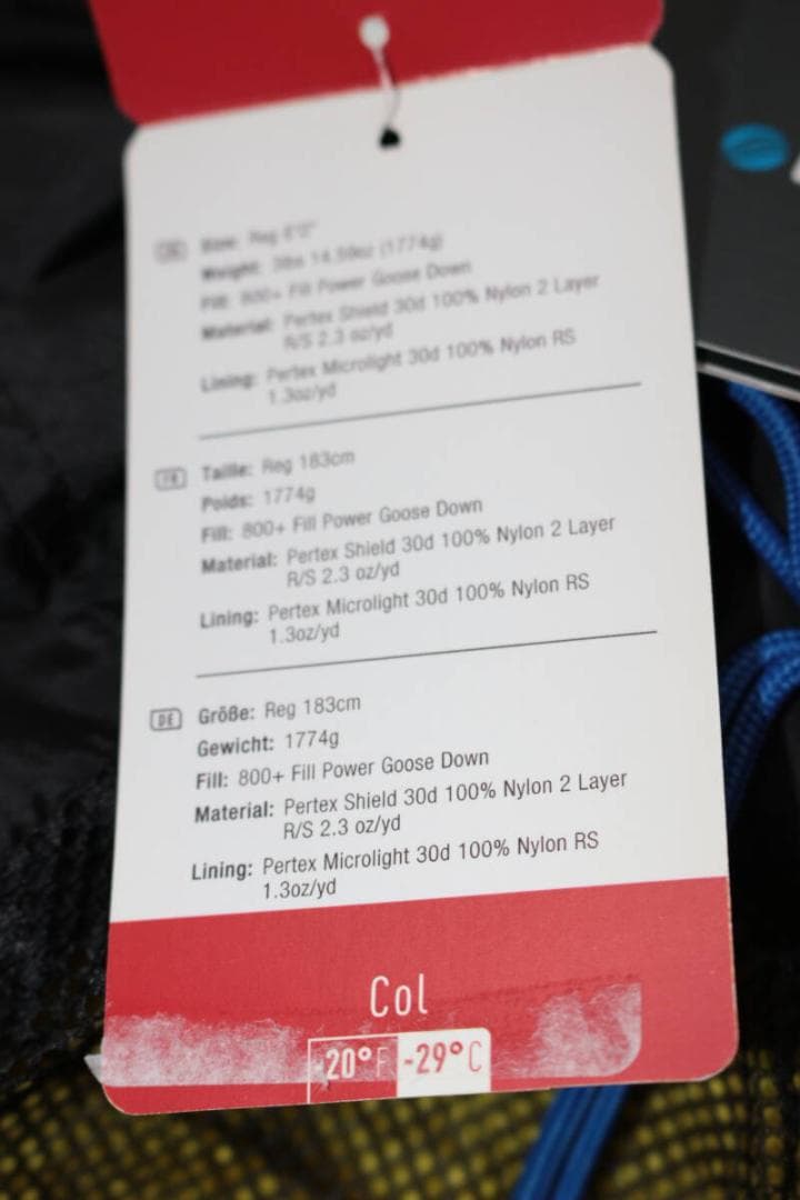 マーモット Marmot　COL　-29℃　L　800+FP　防水透湿シェル