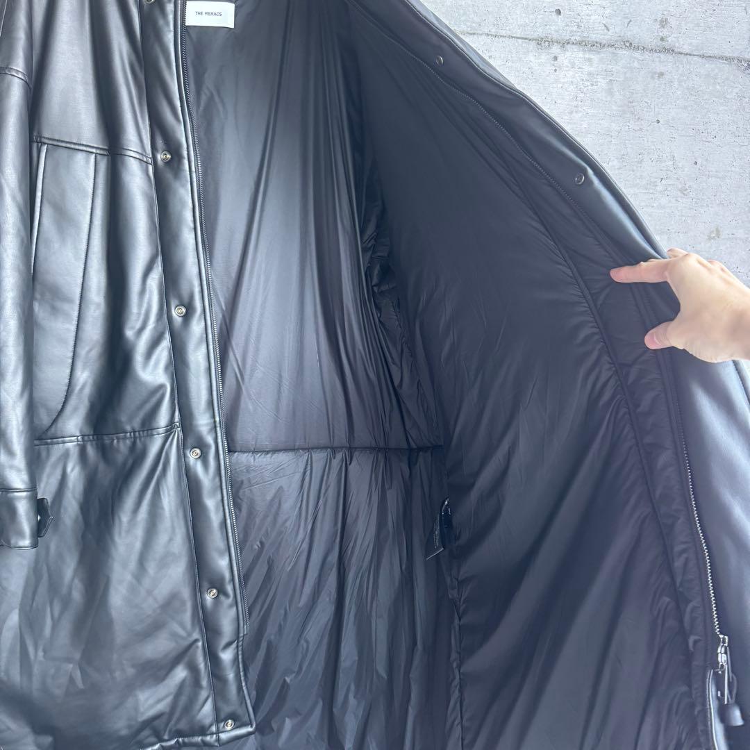 美品 the reracs シンセティックレザー モンスターパーカ ダウンコート