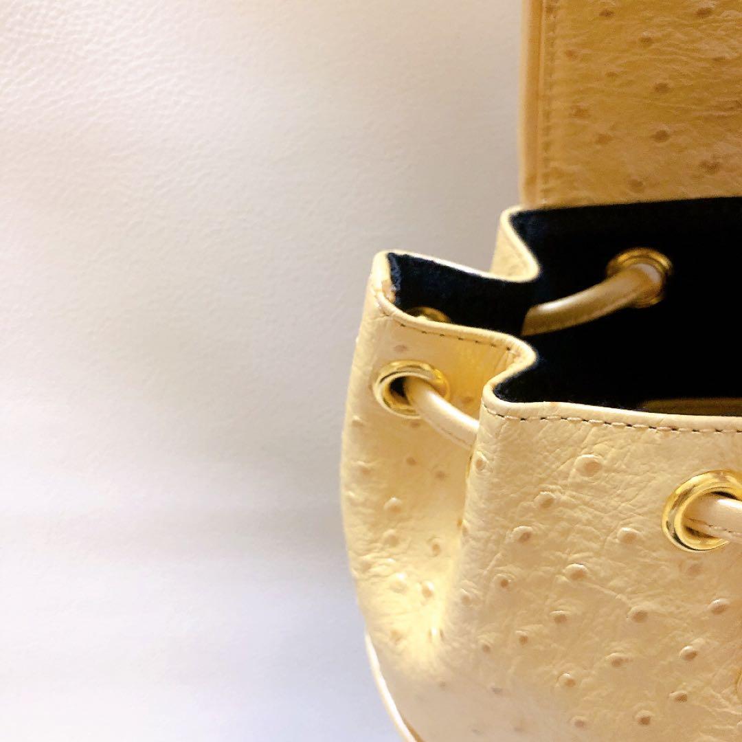 希少！VERSACEヴェルサーチ オーストリッチ リュック サンバーストイエロー