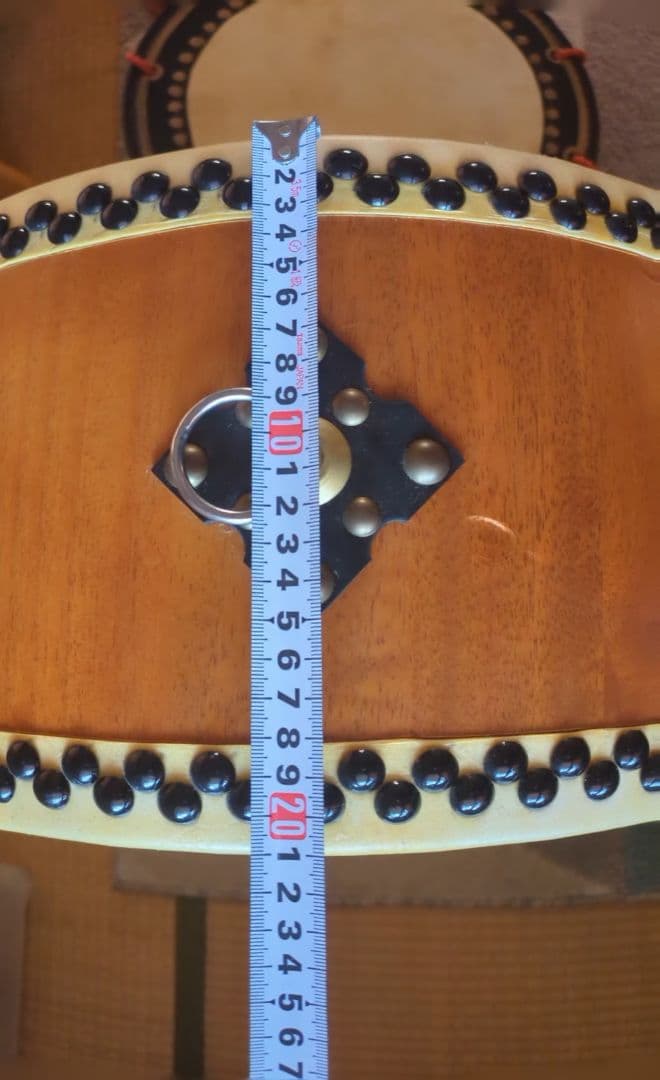 沖縄島太鼓セット 平太鼓締め太鼓台バチ付き ステージ沖縄民謡ライブなど