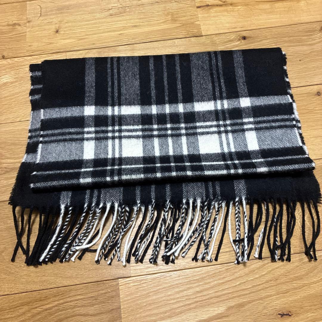 美品 ジョンストンズ カシミヤ100％ 中判ストール