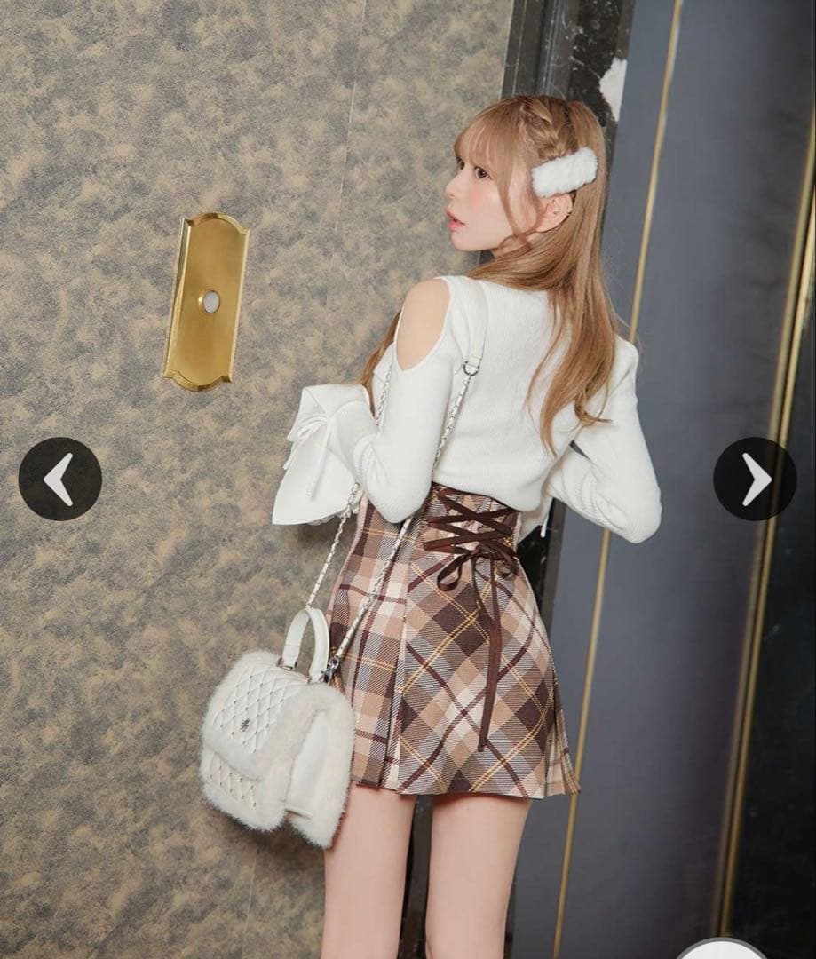 フレアチェックスカート ミシェルマカロン SMD0280 - メルカリ