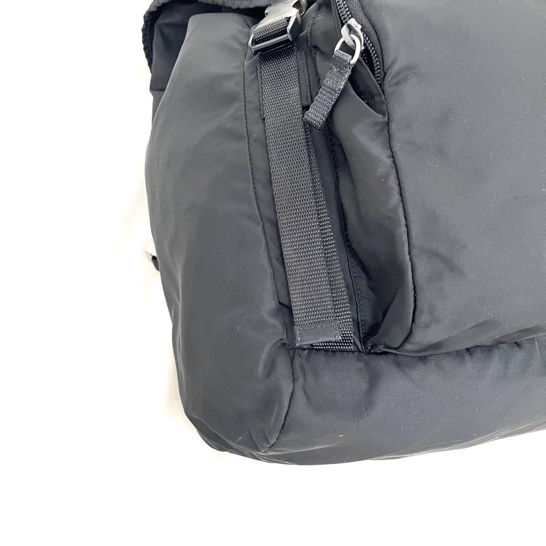 ⭐️美品⭐️プラダ RRADA 巾着型 リュック テスート レザー 三角ロゴ 黒