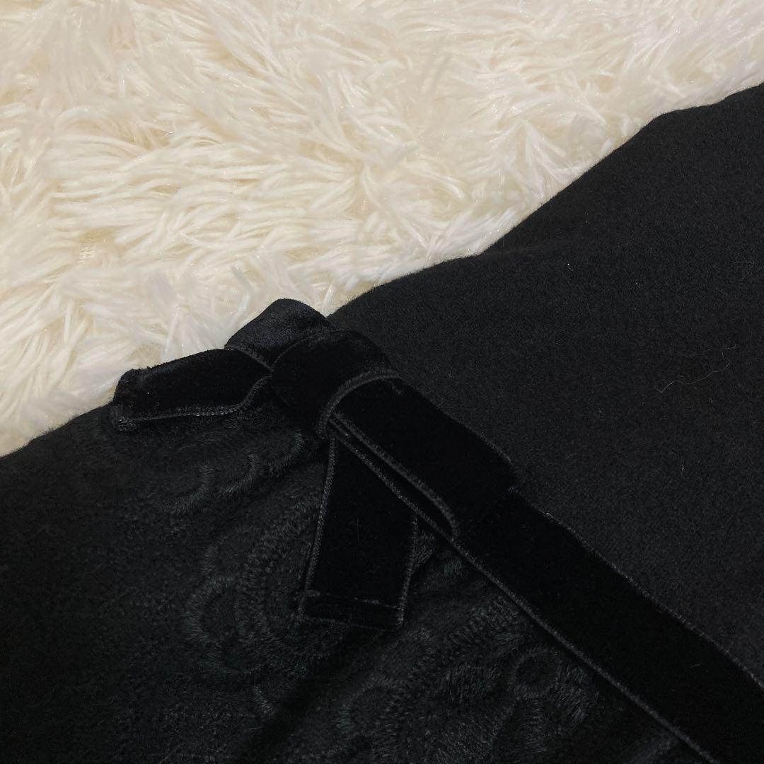 M'S GRACY 刺繍ワンピース ブラック 40 お呼ばれ レース 上品