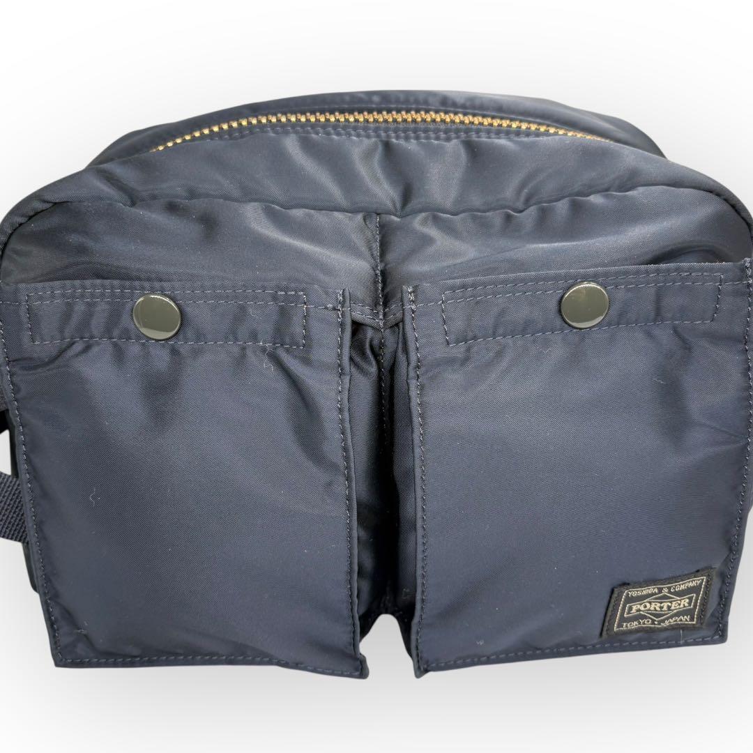 【未使用級・現行】PORTERポーター タンカー ウエストバッグ アイアンブルー