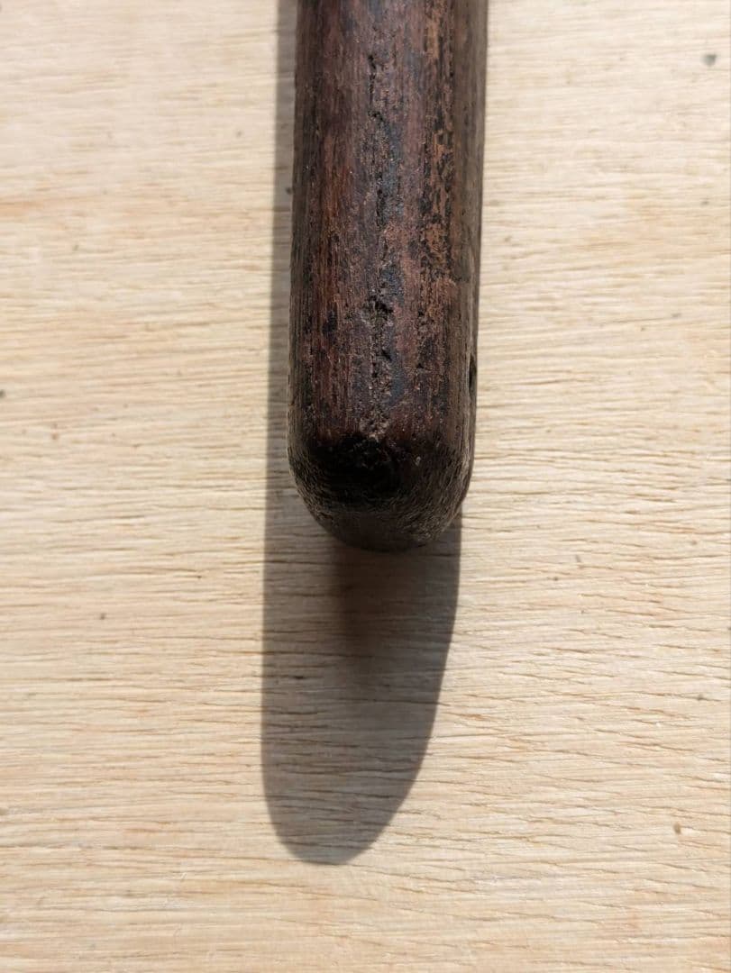 江戸時代　木扇　4　縞黒檀　手馴し　なえし　保存品