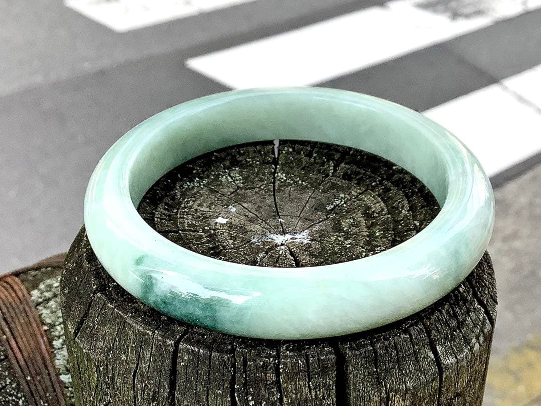 ✳️超絶*親方自信の1点 淡い緑糸魚川翡翠ブレスレット 高品質*