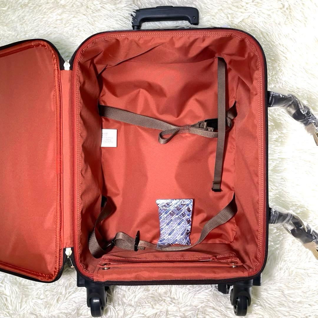 SWANY スワニー　クロコ型押し　キャリーバッグ　ダークブラウン