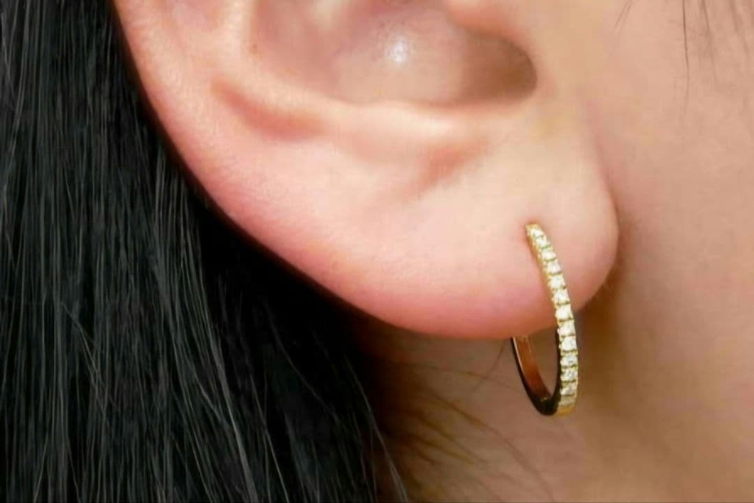 Vendome Aoyama K18YGフープピアス片耳用