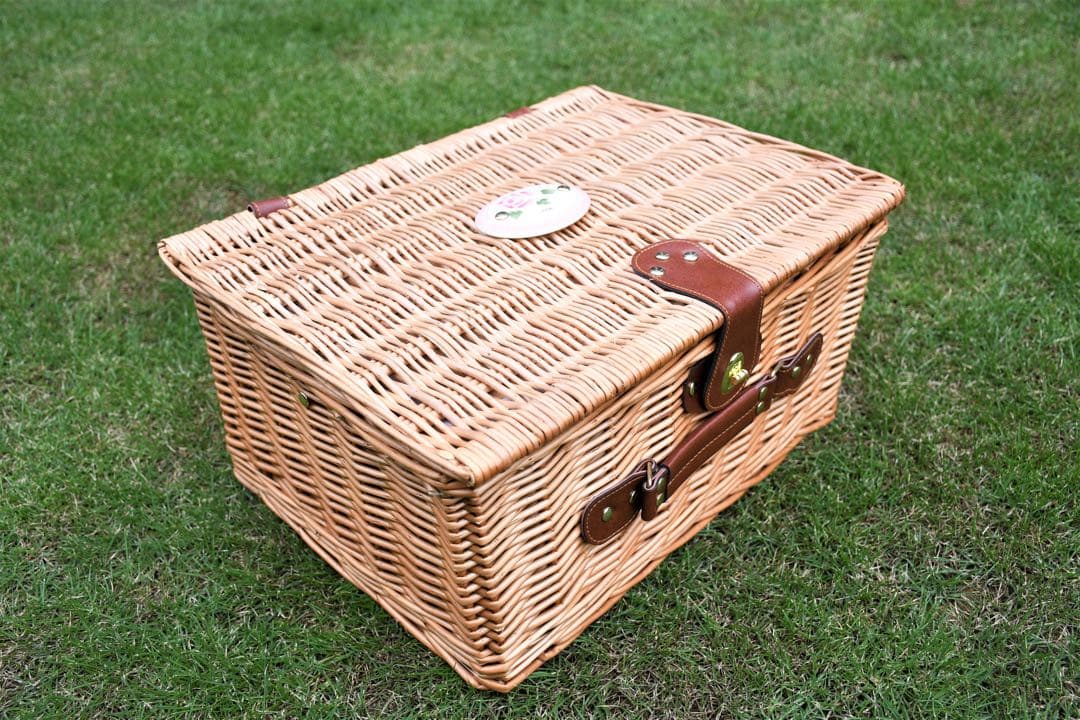 マニー ローズ　ピクニックバスケット 収納バスケット　かごバスケット　柳　新品