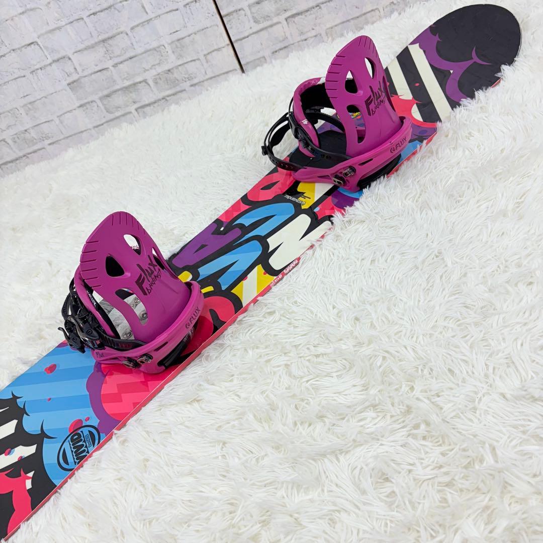 Savender スノーボード FLUX ビンディング143cm ピンク 女性