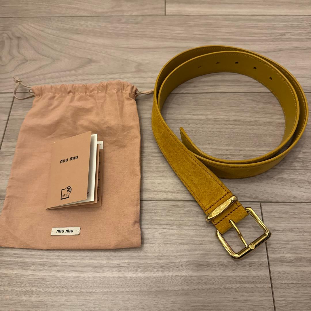 1/20引下げ】MIU MIU スエードベルト 85cm