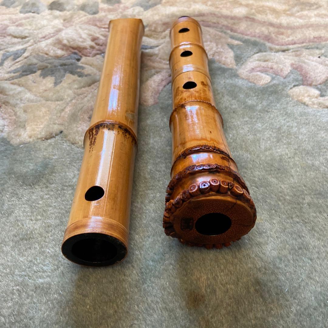 154 尺八　一尺七寸管　雪法ニ印