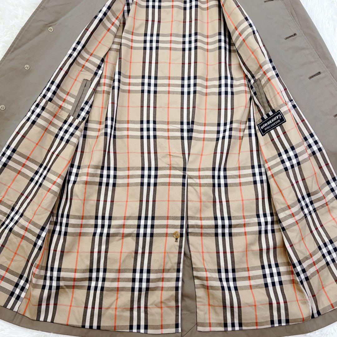 ✨レア✨90年製 バーバリー ステンカラーコート 総裏ノバチェック 英国製 L