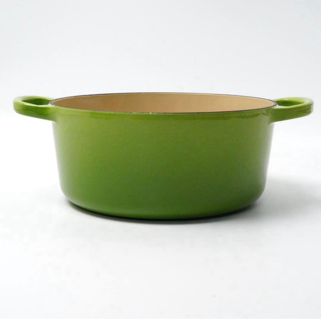 【美品】LE CREUSET　シグニチャーココット ロンド パーム22cm