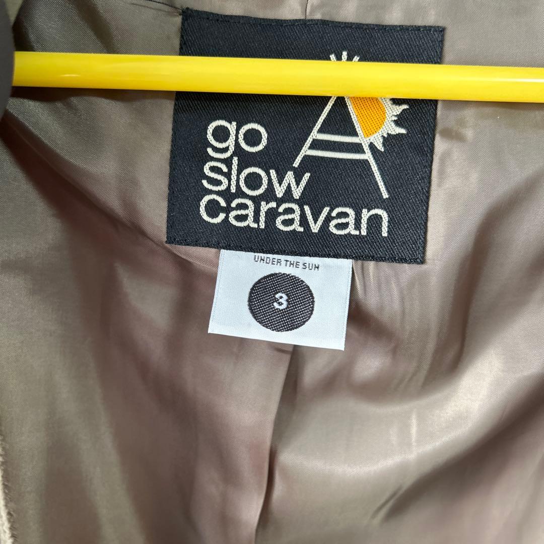 美品　ゴースロ-キャラバン コットン/ナイロンパネル刺繍モッズコート着用２回