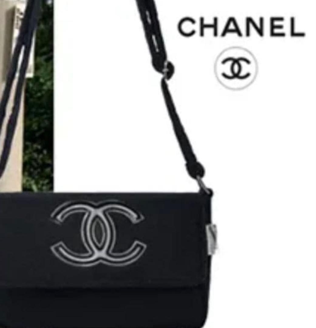 CHANEL ブラックショルダーバッグノベルティ☆非売品✖︎印以外近日