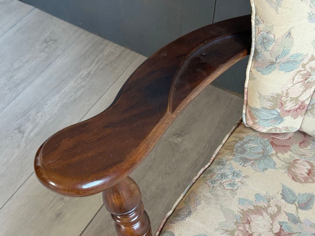 ヴィンテージ　karimoku カリモク　アームソファ　パーソナルソファ　IH