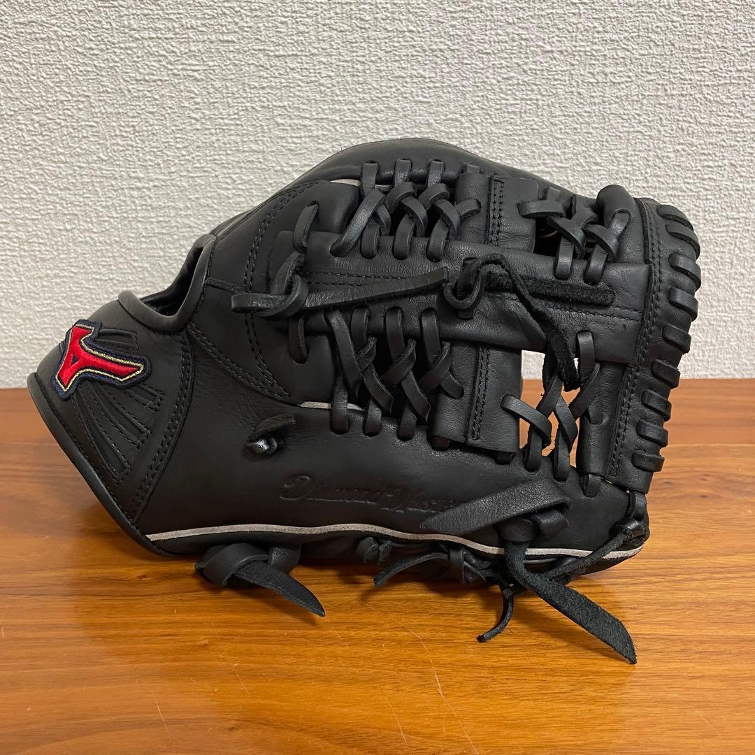 【MIZUNO】ミズノ　軟式グローブ　黒　美品　即戦力