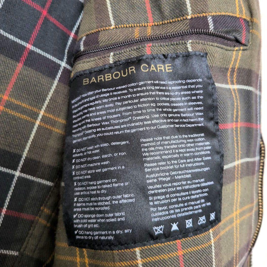 バブアー　ブリストル　ワックスジャケット　3クラウン　チェック　コーデュロイ