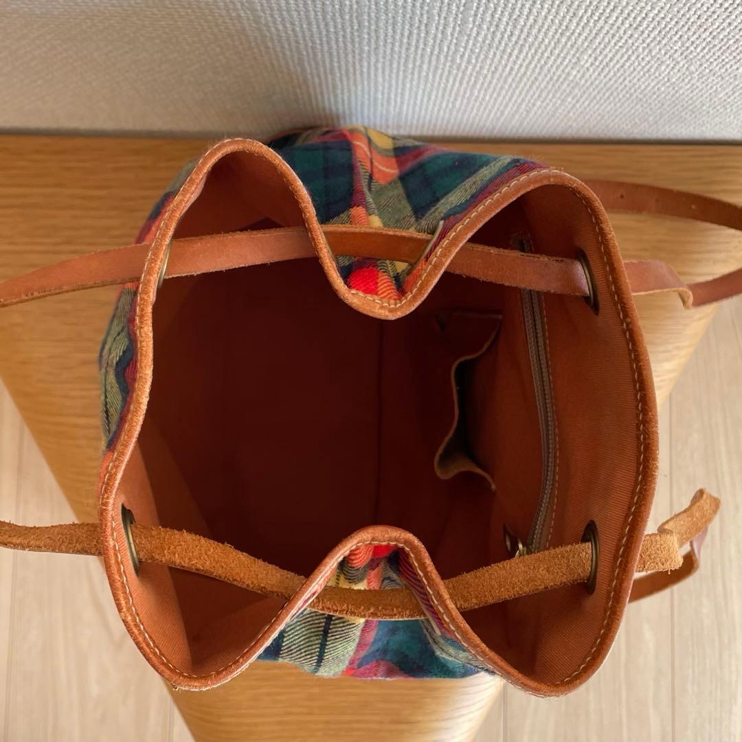 IL BISONTE イルビゾンテ　マルチカラーチェック柄リュック