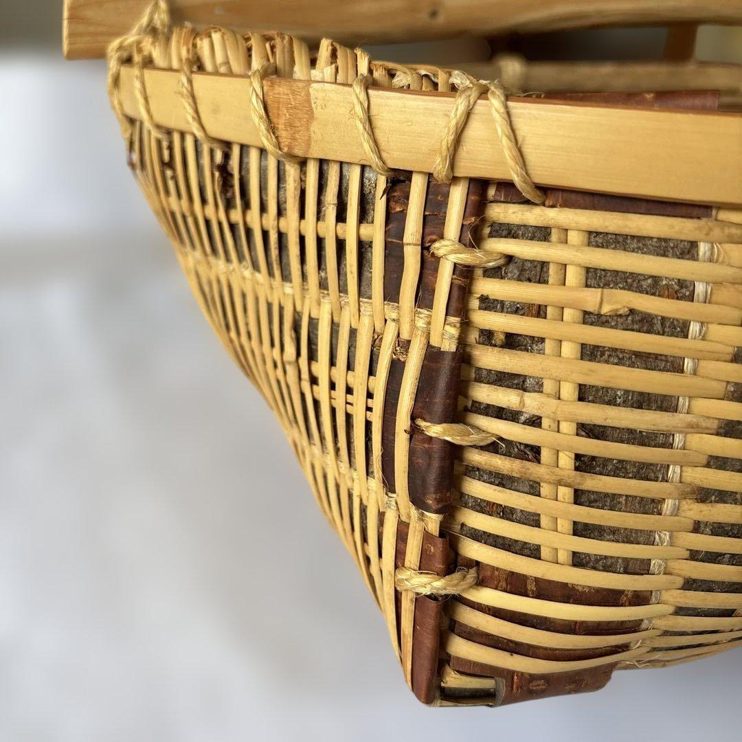 竹製籠　竹製円形 直径約40cm