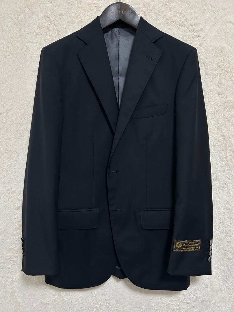 【新品】春夏物 イタリア ロロピアーナ生地使用 メンズ ブレザー Y6 M 濃紺