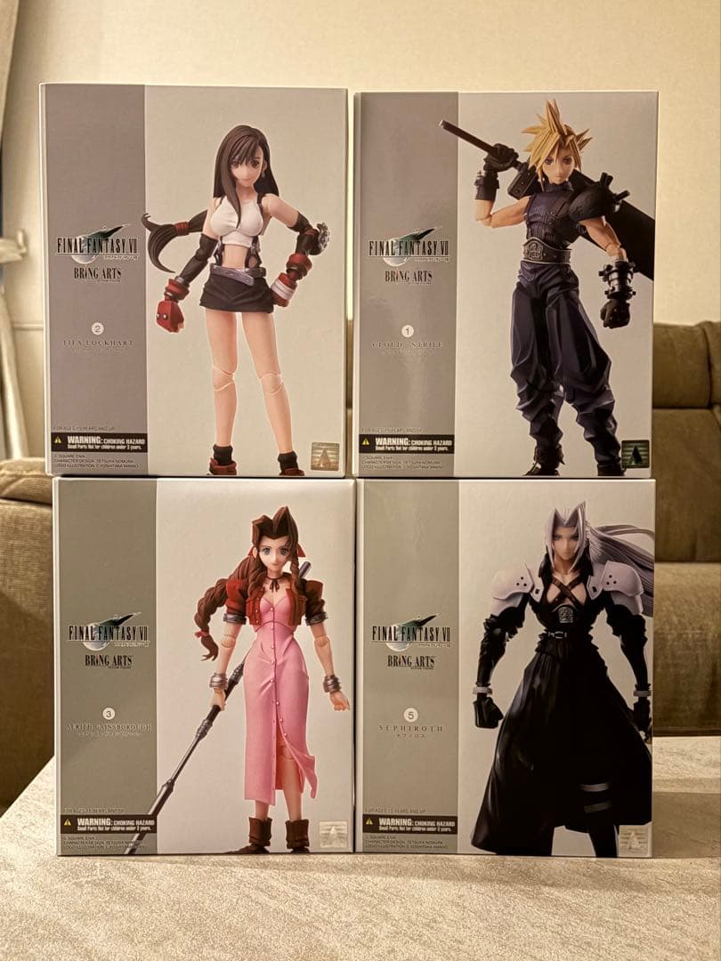 FF7 ブリングアーツ クラウド ティファ エアリス セフィロス 4体セット