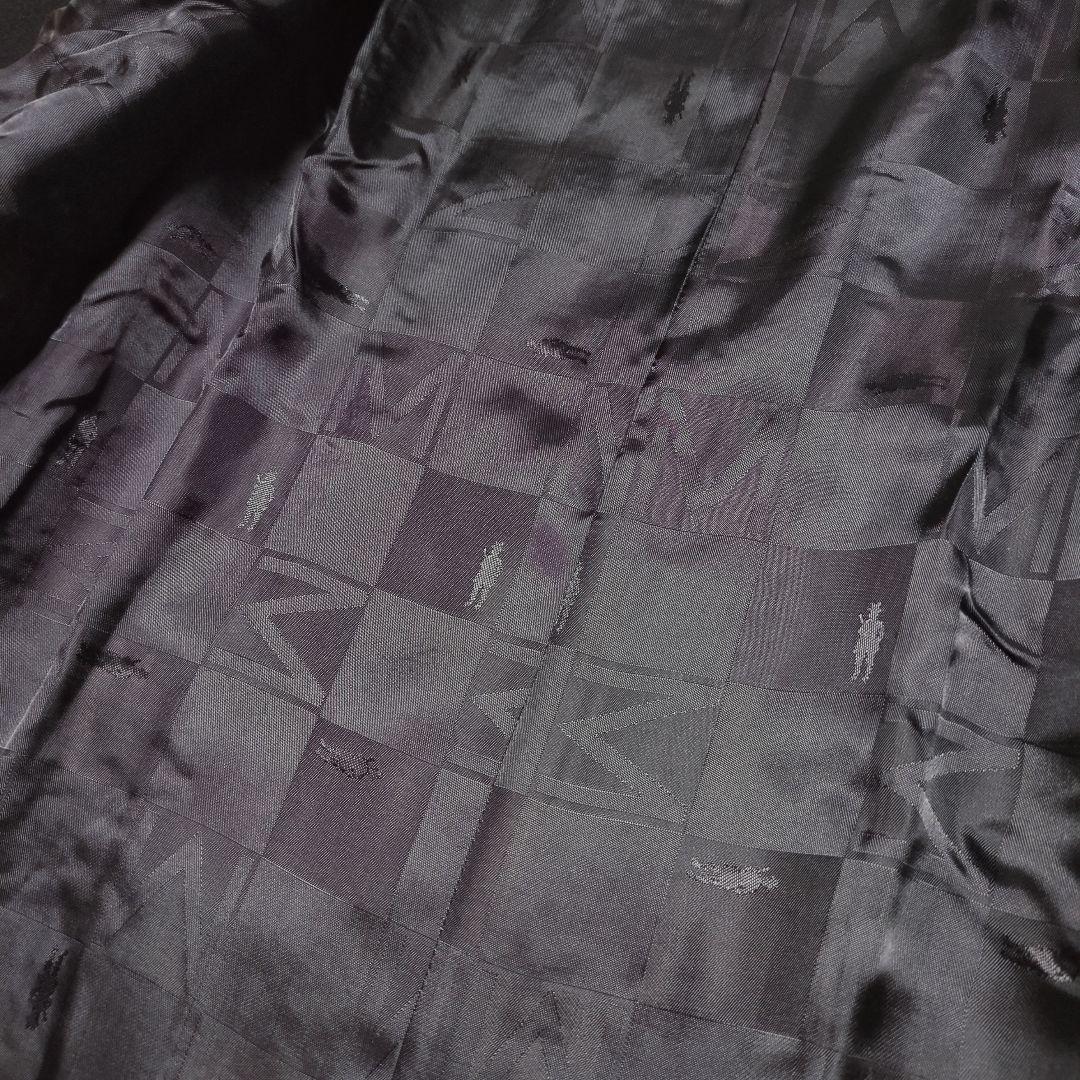 美品！MACKINTOSH　ウールメルトンピーコート　36　ダブル　黒　ロゴ裏地