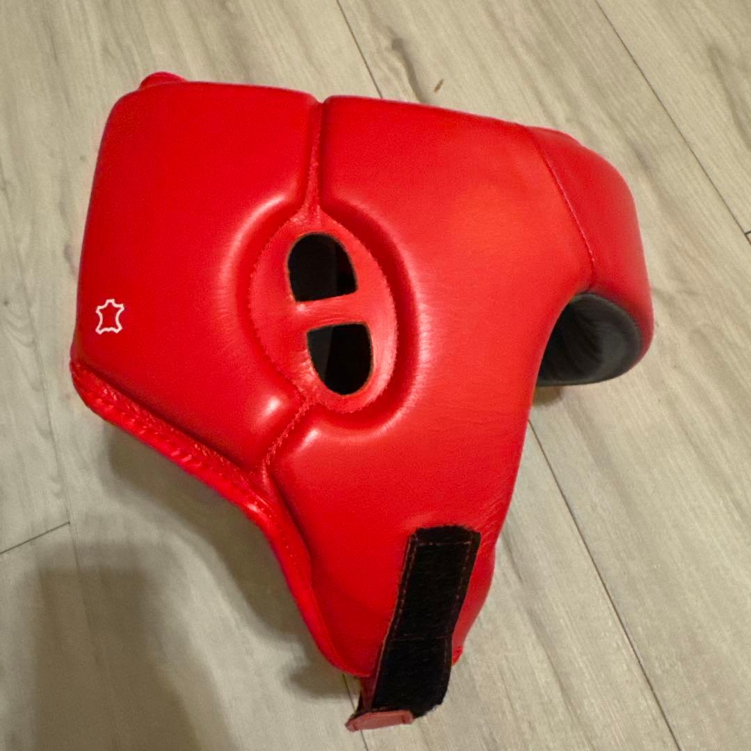 adidas 赤 ヘッドギア サイズSボクシングJABF公認シール付