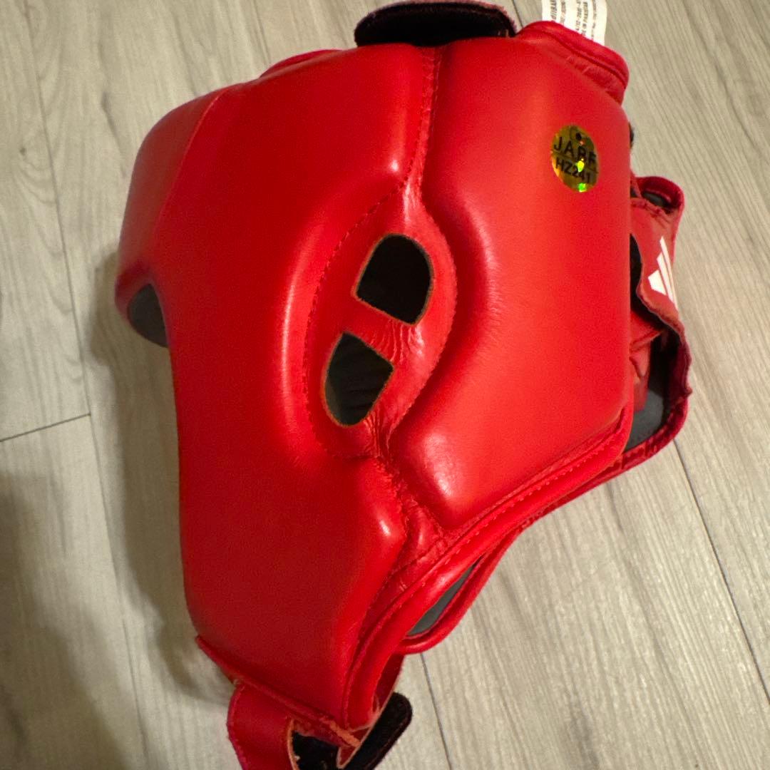 adidas 赤 ヘッドギア サイズSボクシングJABF公認シール付