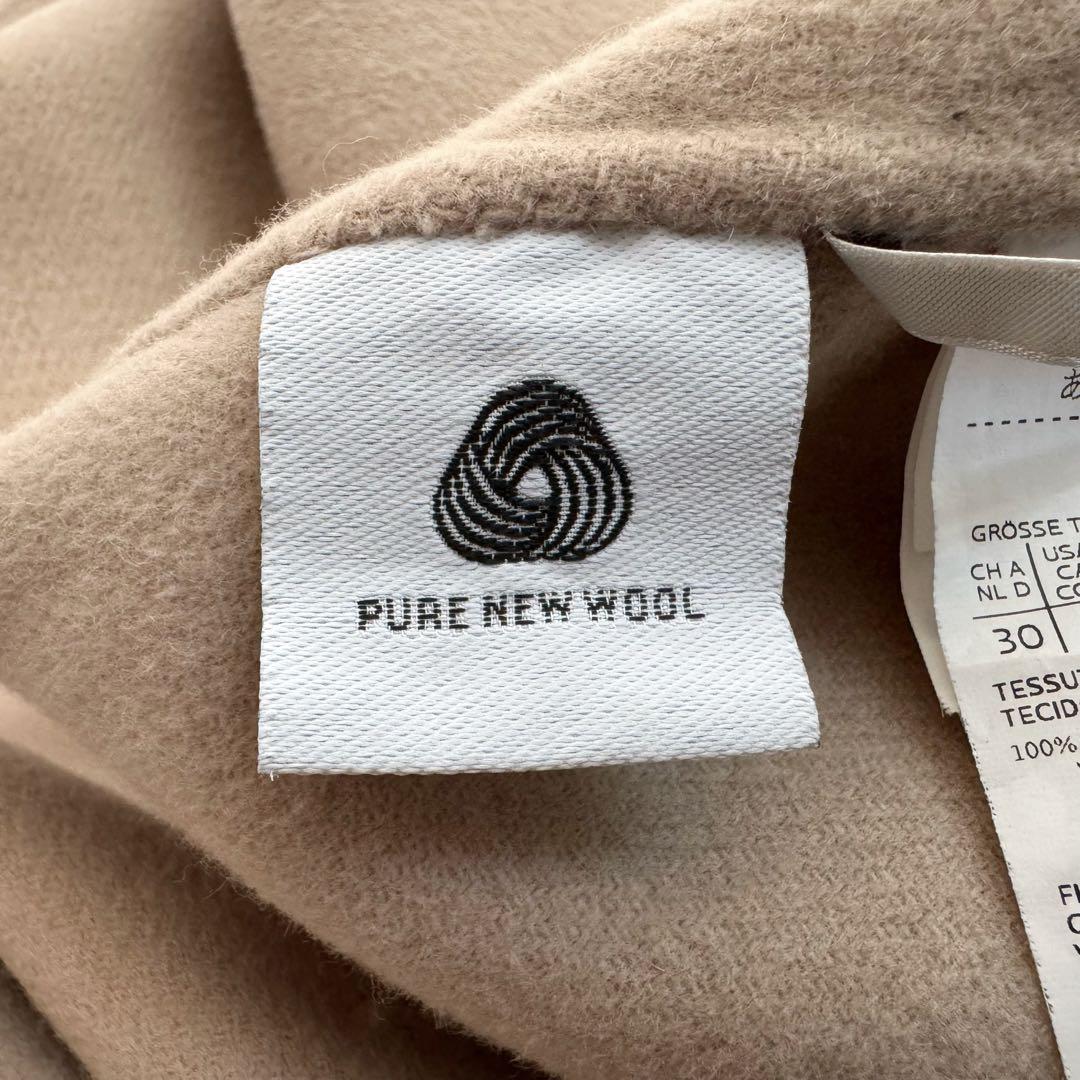 ’S Max Mara ダブルフェイス ロングコート フード付き ウール