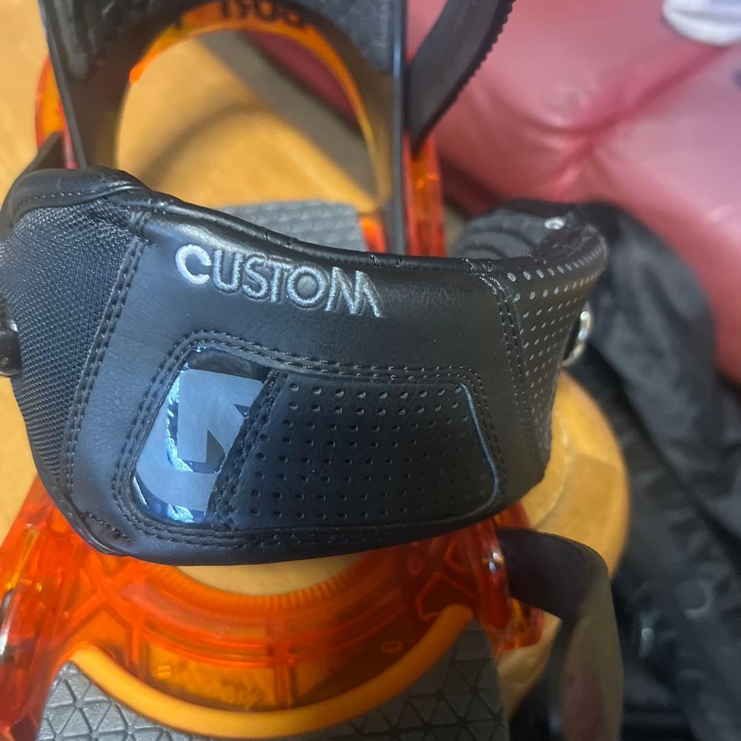 Burton Custom ビンディング オレンジ/クリア