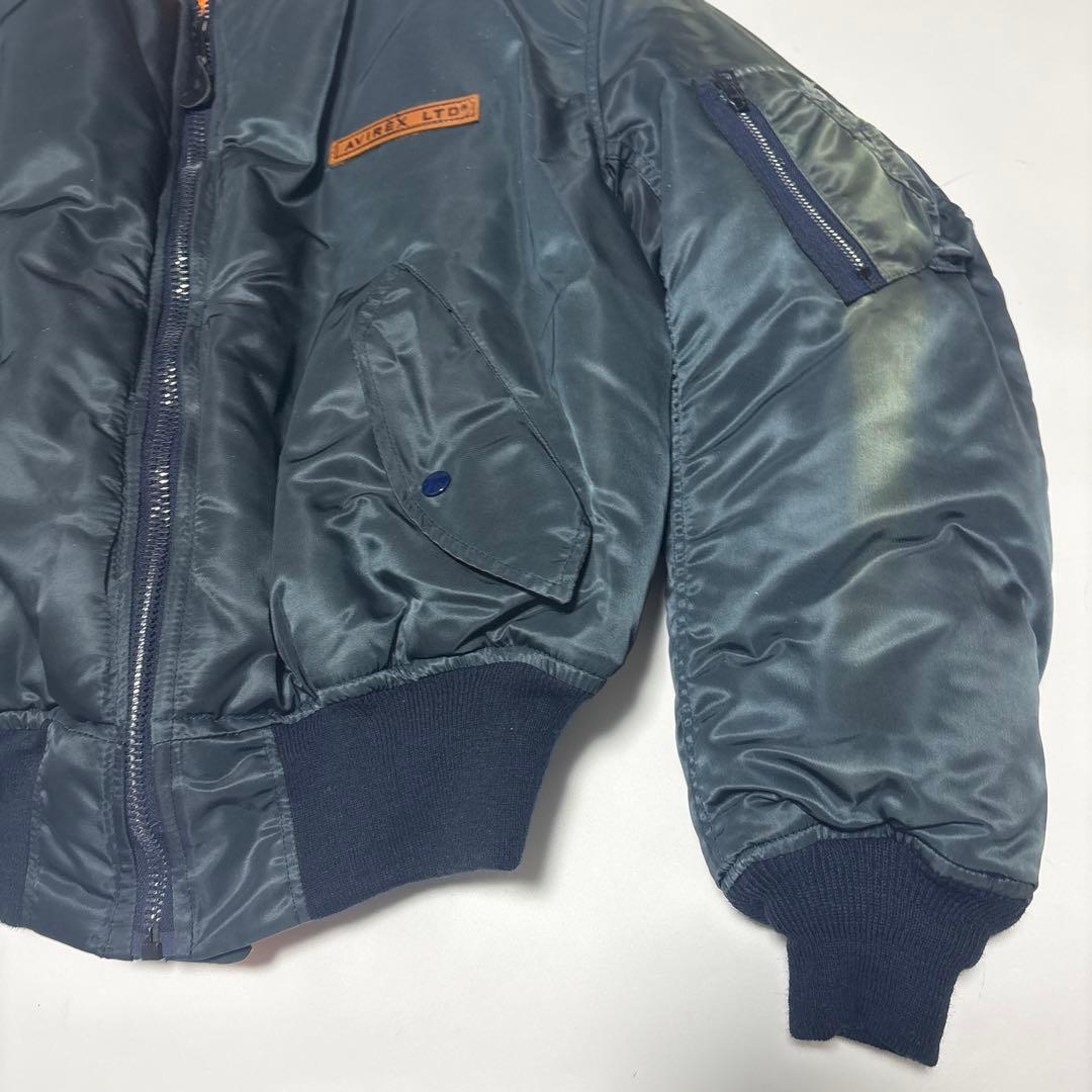 USA アヴィレックス MA-1 コマーシャルロゴ フライトジャケット L深緑系