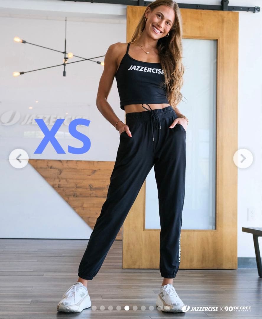 【美品】JAZERCISE　ジャザサイズ　ジョガーパンツ 黒 XSサイズ