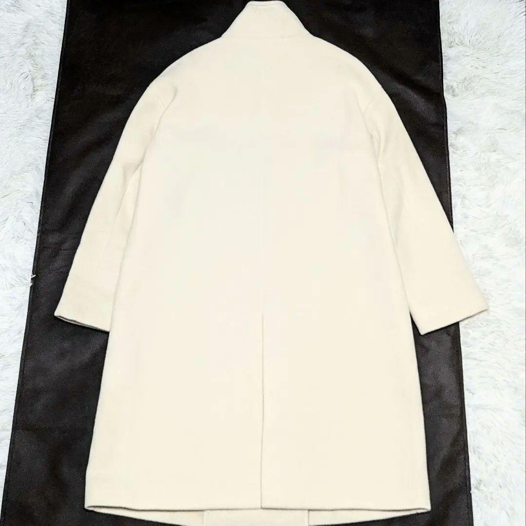 近年 美品✨ノーブル カシミヤ混 ロングコート MTRウール アイボリー 38