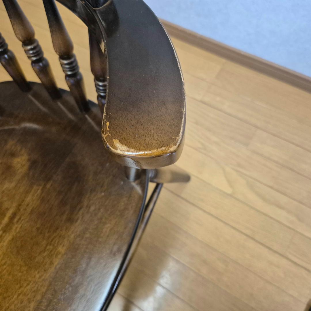 飛騨産業 キツツキマーク ウィンザーチェア アームチェア 木製 アンティーク　2