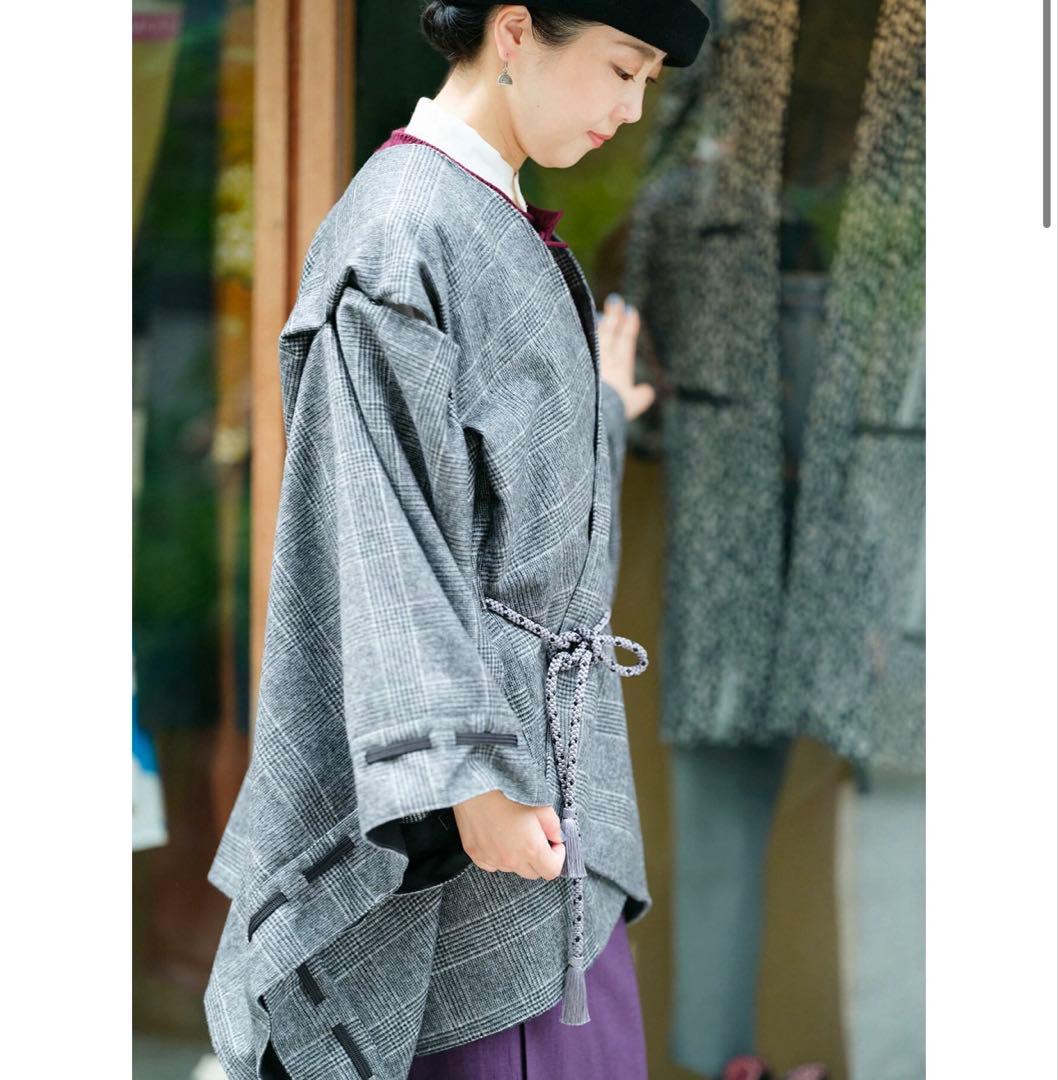 sousou カシミヤ混梳毛きさらぎ透かし肩上げ袖括り