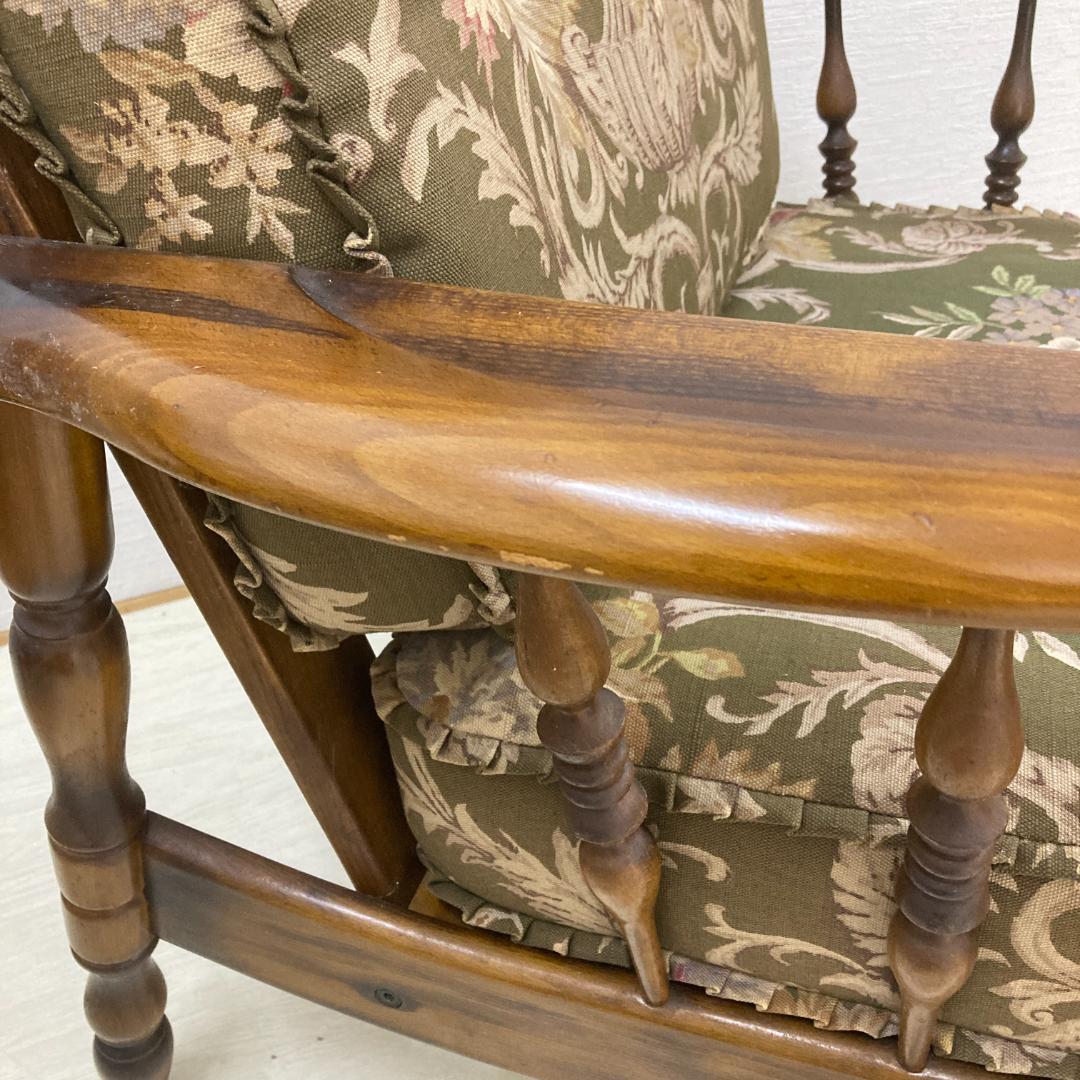 オールドカリモク】コロニアル アームチェア 1人掛けソファ 2脚セット