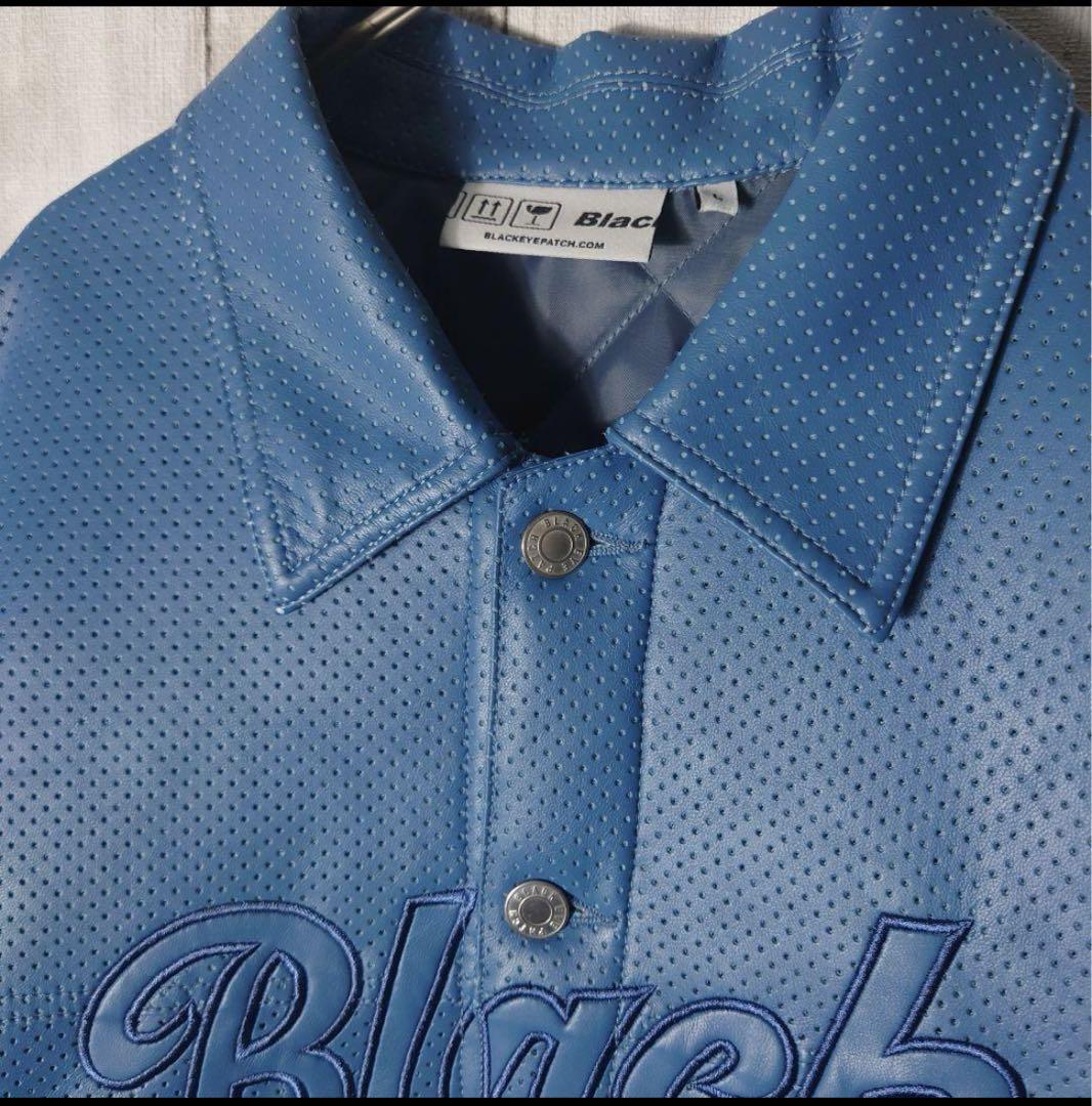 R*Y様 【美品】ブラックアイパッチ フェイク レザー ジャケット 中綿