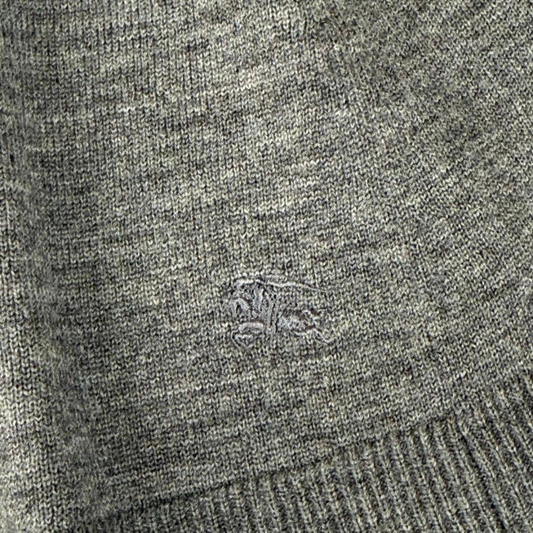 美品✨バーバリーロンドン ケープ ポンチョ ボウタイ ウール グレー ホースロゴ