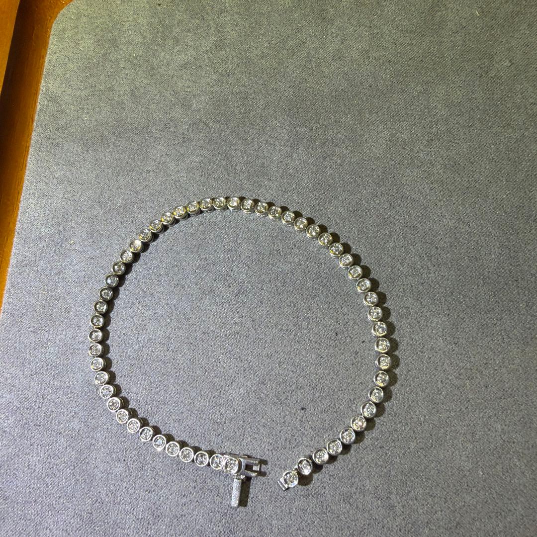 ララポーPT850ダイヤモンド　ラウンドカットクリスタルブレスレット9g