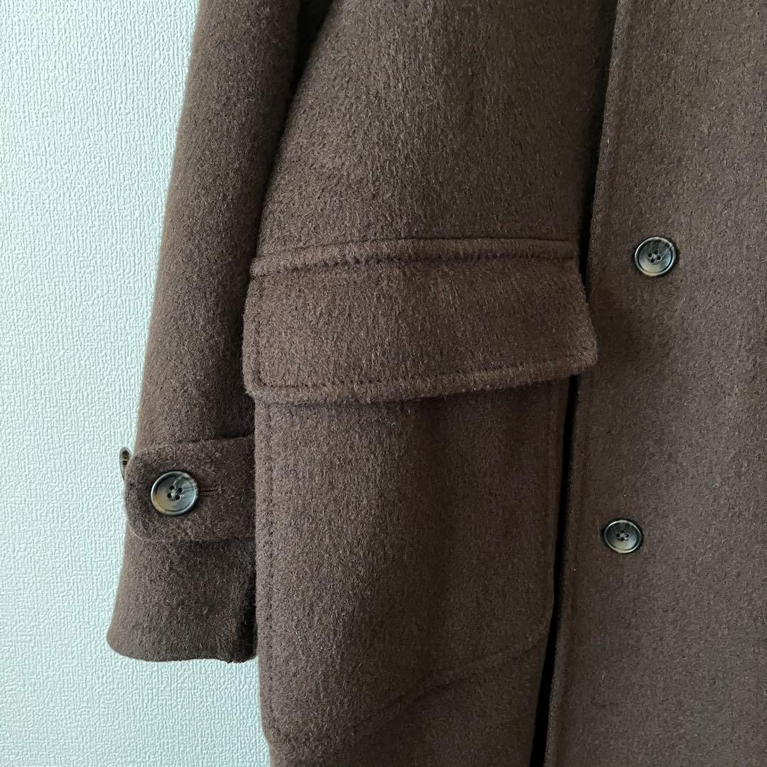 MUJI Labo＊紳士　カシミヤ混ダッフルコート　ブラウン　L