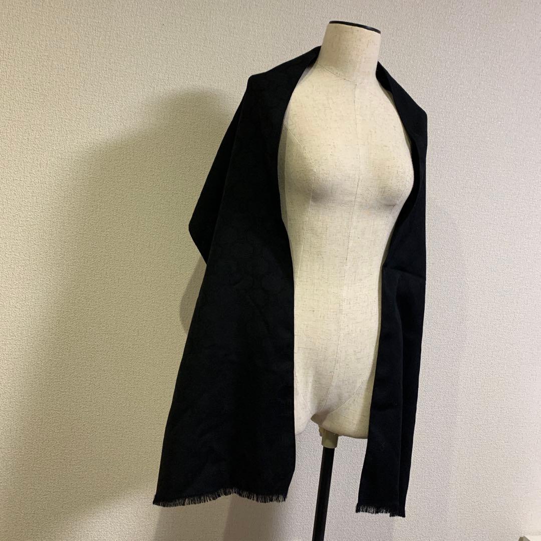 セリーヌ 黒 セレブ 高級 紳士 男女兼用 ユニセックス 上品 ロゴ ウール