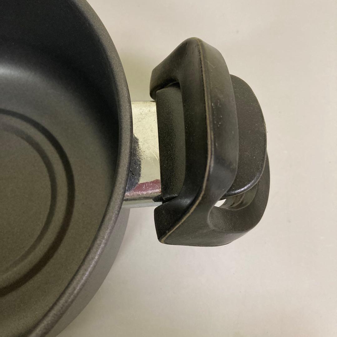 E-2 【便利！湯切り機能付き】片手・両手鍋 ブラック 鍋 調理器具 キッチン用